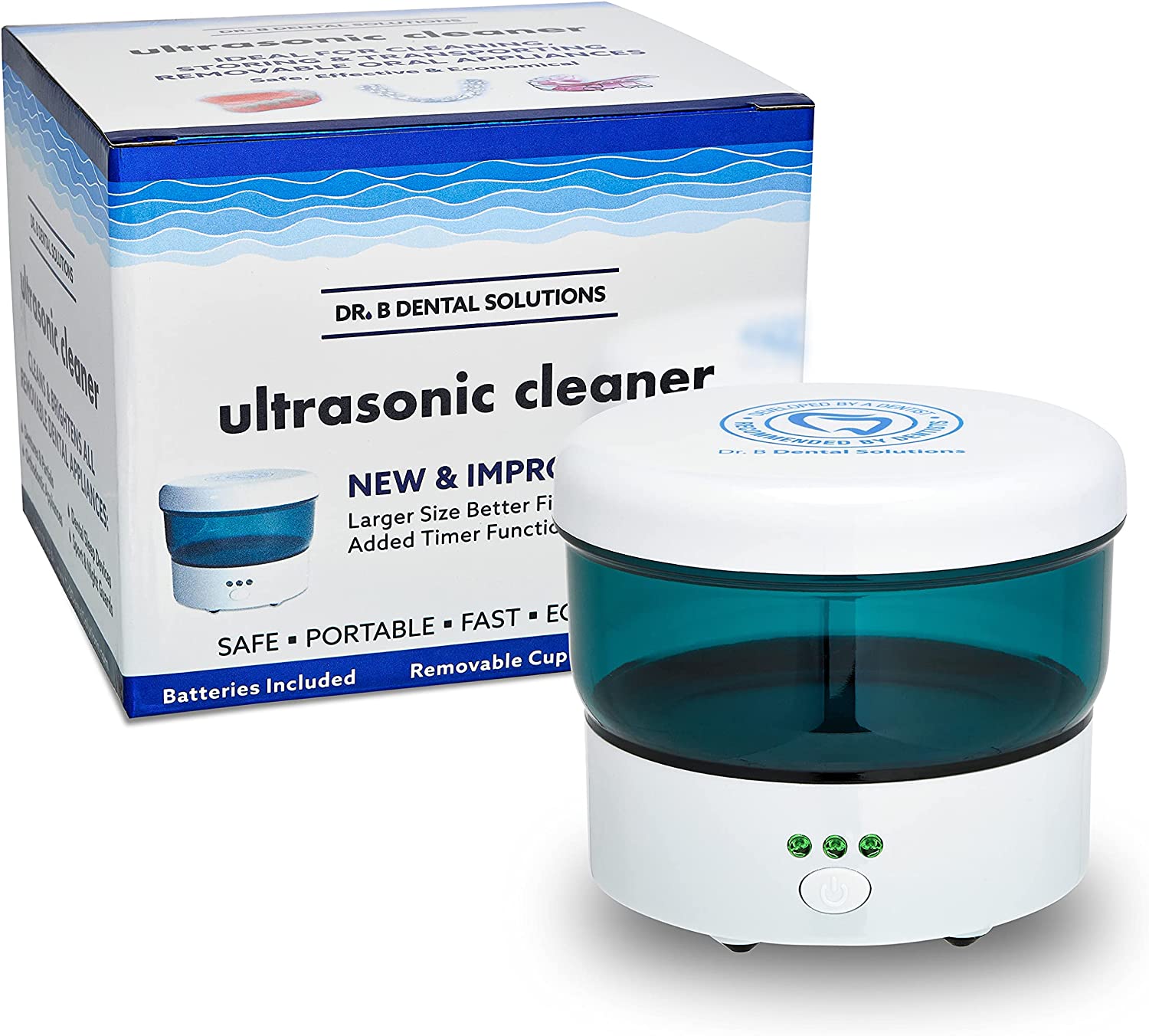 Dr. B Dental Solutions Ultrasonic Cleaner, High Frequency Wave Cleaning  Machine for Dentures, Nightguards, Retainers, Aligners, and Sleep Apnea  Devices - Geriatric House Call Dentistry